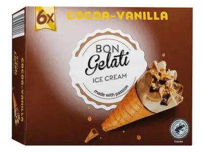 Bon Gelati Tölcséres jégkrém (6x120ml)