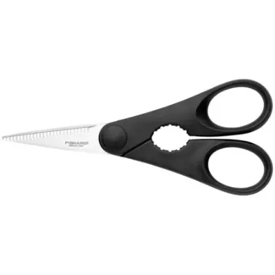 Fiskars Essential Konyhai olló, üvegnyitóval, 20 cm