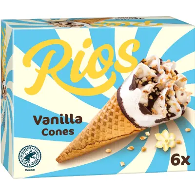 Rios tölcséres jégkrém multipack, 6*120ml