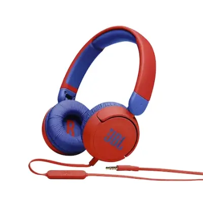 JBL JR310 Fejhallgató, Vezetékes, Bass funkció, Vörös