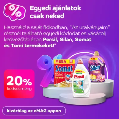 20% kedvezmény Persil, Silan, Somat és Tomi termékekre az appban