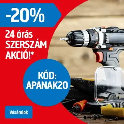 20% kedvezmény 24 órán keresztül 15 ezer Ft felett