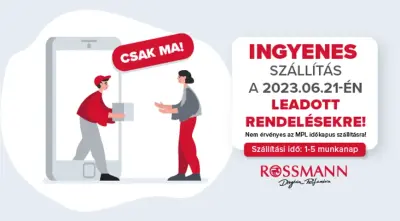 Ingyenes szállítás a ma (2023.06.21.) leadott rendelésekre