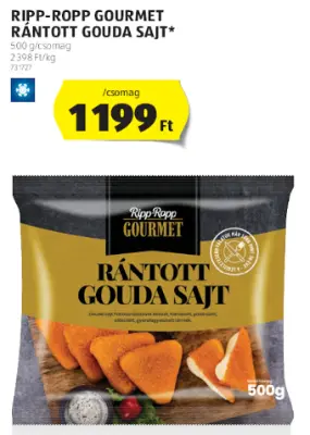 Ripp-ripp Gourmet rántott Gouda sajt, 500g