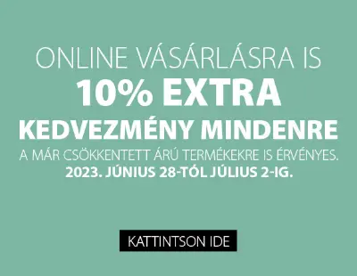 10% extra kedvezmény mindenre