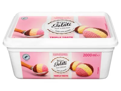 Bon Gelati Tricolor jégkrém, 2 l