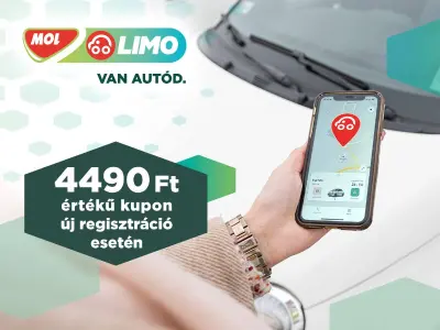 4490 Ft értékű kupon új LIMO regisztráció esetén