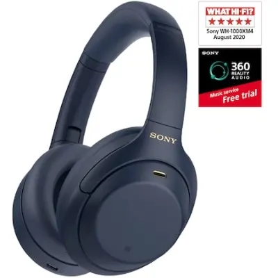 Sony WH1000XM4L. CE7 Fejhallgató, Wireless, Bluetooth, Zajszűrős, 30 óra üzemidő, Mikrofon, Kék (WH1000XM4L.CE7)