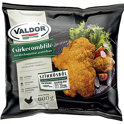 Valdor csirkecombfilé medvehagymás panírban, 600 g