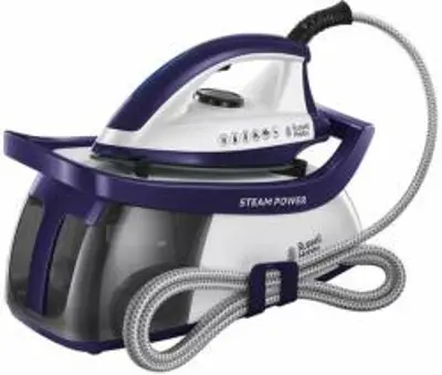 Russell Hobbs 24460-56 Quiet Super Steam Pro gőzállomás, 2600W, 1.3L víztartály, 100g gőzkibocsátás, Fekete / Piros