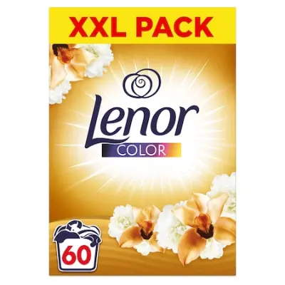2x Lenor Vanilla Orchid & Golden Amber mosópor, 60 mosáshoz, 3.3kg