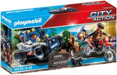 Playmobil City Action rendőrségi játékkészlet, terepjáró rendőrautó és tolvaj