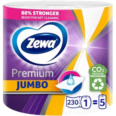 Zewa Premium Jumbo háztartási papírtörlő, 3 rétegű, 1 tekercs