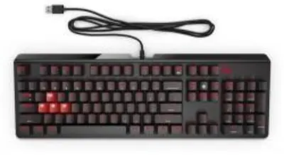 HP Omen Encoder Mechanikus gamer billentyűzet, világító, CHERRY MX Brown kapcsoló, Fekete (6YW75AA)