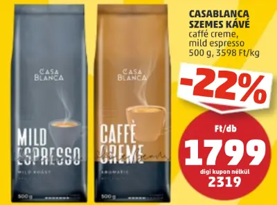 Casablanca szemes kávé, 500g