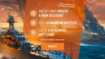 10 € Gamivo ajándékkártya 10 World of Warships győztes csata után