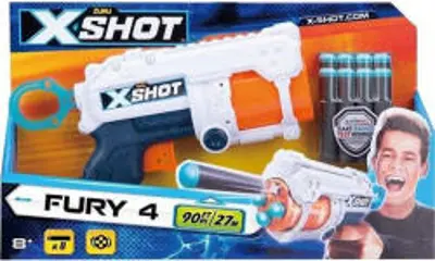 X-Shot Fury 4 lövetű szivacslövő pisztoly (XSH 36377)