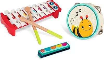 B-Toys Játék hangszerek Fa Mini Melody Band gyerek hangszer szett