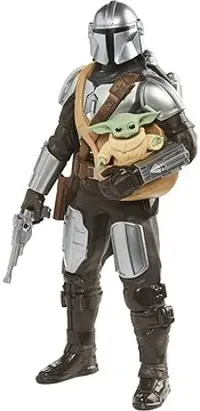 Star Wars Mandalóri és Grogu figura 30 cm