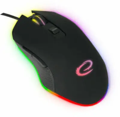 Esperanza - EGM302 Nemesis USB Type-C vezetékes 6D Gamer egér, RGB fekete