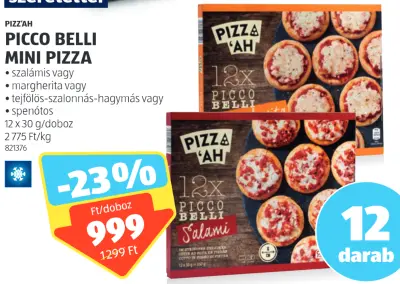 Pizz'ah Picco Belli Mini Pizza (12 darab mini pizzza)