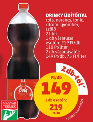 Drinky üdítőital, többféle (2 darabtól)