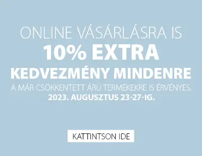 10% extra kedvezmény mindenre