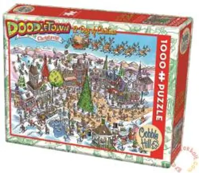 Cobble Hill 1000 db-os puzzle - Doodle Town 12 Days of Christmas (53505)