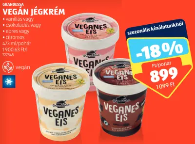 Grandessa Vegán jégkrém, 473 ml