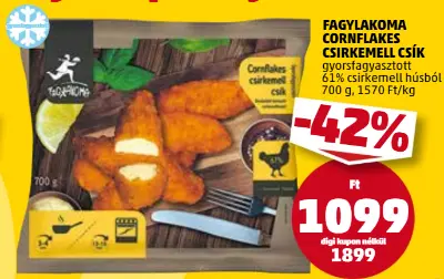 Fagylakoma Cornflakes Csirkemell csík, 700 g