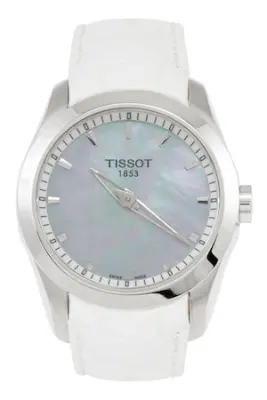 Tissot, Couturier karóra gyöngyházfényű számlappal, Fehér/Ezüstszín