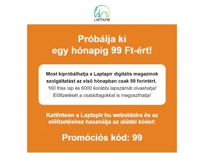 Próbálja ki egy hónapig 99 Ft-ért!