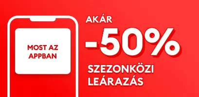 Szezonközi leárazás (akár 50% kedvezmény)