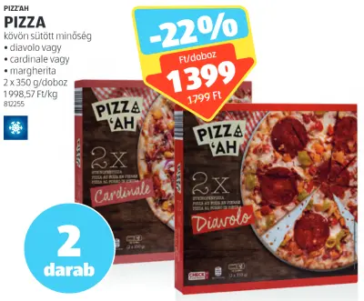 Pizz'ah 2 darabos pizza pakk