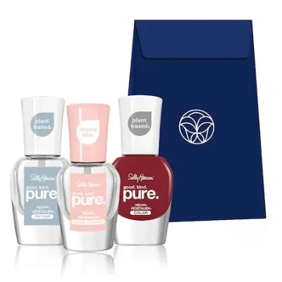 Sally Hansen Good Kind Pure 101 alap/fedőlakk 10ml + Good Kind Pure tápláló kókuszolajos körömápoló 10ml + Good Kind Pure körömlakk 10ml, 320 Cherry