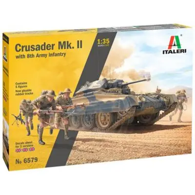 Italeri: Crusader Mk. II harckocsi makett legénységgel, 1:35