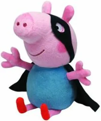 TY Inc Peppa malac: Plüssfigura, 28 cm - Zsoli, a szuperhős (TY96282)