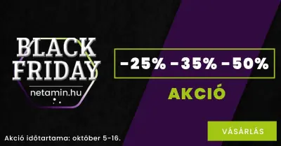 Black Friday akció -25% - 50% - Netamin Étrend-kiegészítő