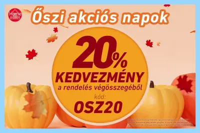 20% kedvezmény a rendelés végösszegéből