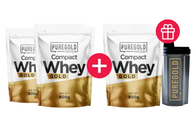 Puregold 2+1 Compact Whey Gold 500g AKCIÓ + Ajándék Shaker