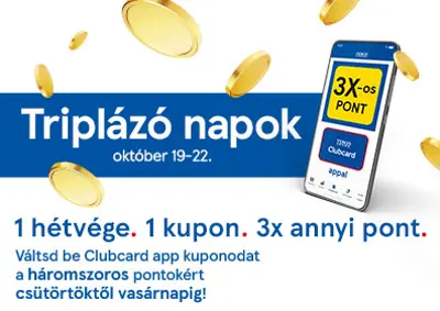 Triplázó napok (3x annyi pont)