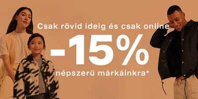 Hétvégi akció - 15% kedvezmény a megjelöltekre