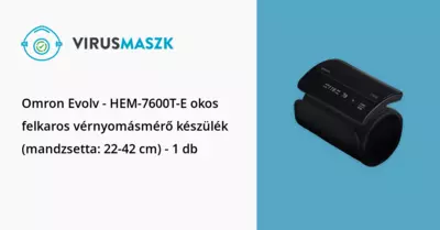 Omron Evolv - HEM-7600T-E okos felkaros vérnyomásmérő készülék (mandzsetta: 22-42 cm)