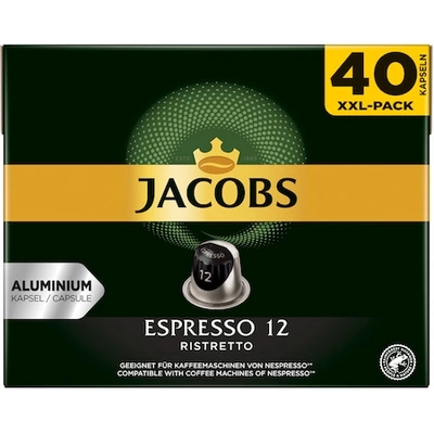 Jacobs Espresso Ristretto (12) Nespresso kompatibilis kapszula, 80db