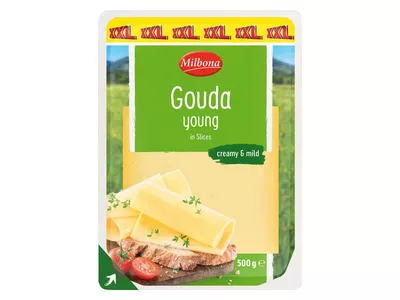 Milbona Szeletelt gouda sajt, 500 g