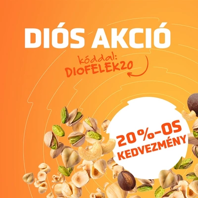 20% kedvezmény minden dióneműre