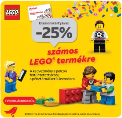 25% kedvezmény bizonyos LEGOkra bizalomkártyával