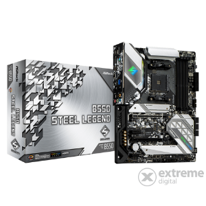 ASRock sAM4 B550 Steel Legend alaplap (ATX)