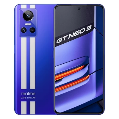 Realme GT NEO 3 mobiltelefon, Dual Sim, 12 GB RAM, 256 5G, Nitro Blue