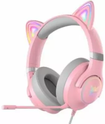 Onikuma X30 Gamer Fejhallgató, Rózsaszín Pink)